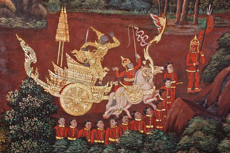泰国寺庙壁画图片