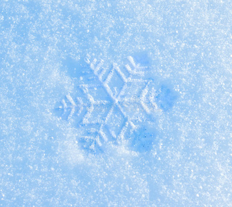 雪上装饰性雪花