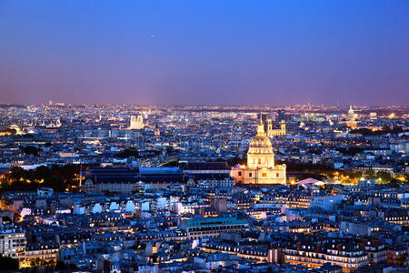 照明 全景 地标 欧洲 首都 巴黎 法国人 法国 建筑 建筑学