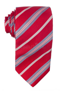 红色花纹领带