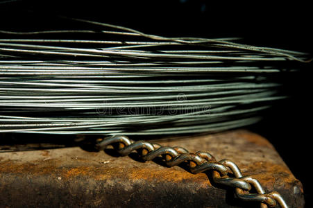 电缆 金属 行业 插图 形象 模式 圆圈 材料 建设 金属的