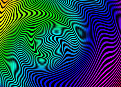 眩目的漩涡生动的彩虹抽象设计照片