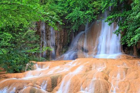 泰国西部雨林瀑布