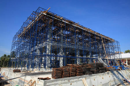 铁架阶段建筑工地照片