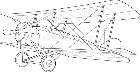 双翼飞机图片-双翼飞机素材-双翼飞机插画-摄图新视界