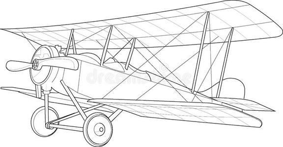 老式飞机图片 简笔画图片