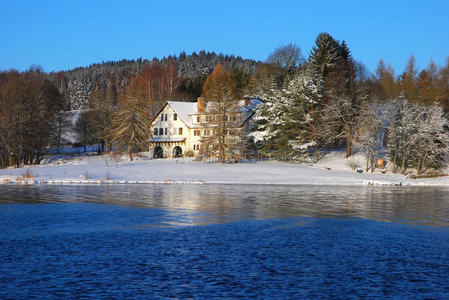 冬季湖景