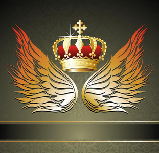 花冠和翅膀图案图片