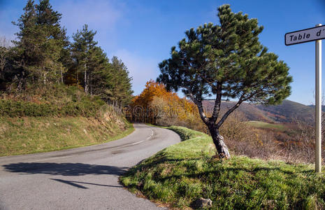 法国山区的秋季景观