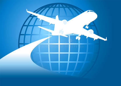 环绕地球环绕地球飞行的飞机照片