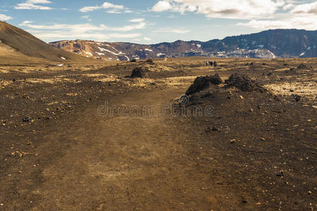 极端 目的地 地标 冰岛 高地 自然 圆圈 小山 冒险 岩石