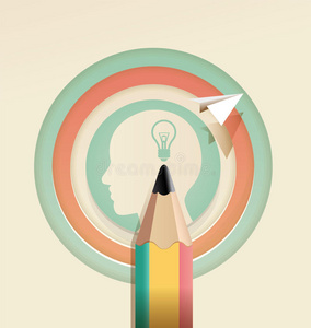 图形的铅笔信息图形创意铅笔模板/概念照片