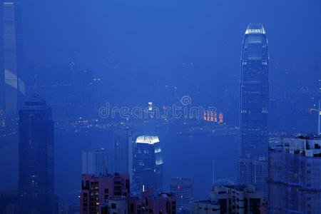 香港市区的摩天大楼