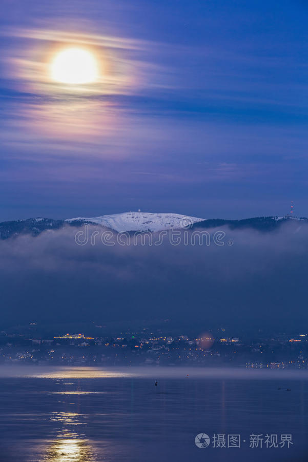 日内瓦 拉丁美洲 朱拉 美丽的 瑞士人 月光 天空 早晨