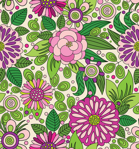 装饰性彩绘无缝图案照片