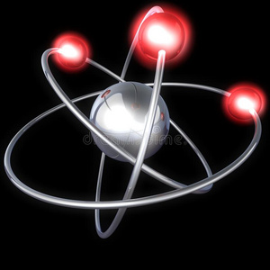 黑色背景上的原子结构图片