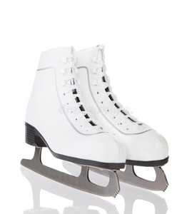 白色花样滑冰鞋