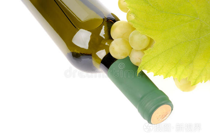 绿葡萄隔离酒瓶