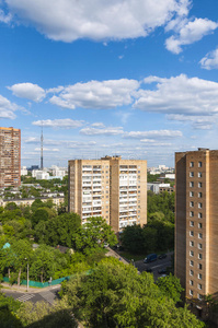 莫斯科现代住宅区和街道