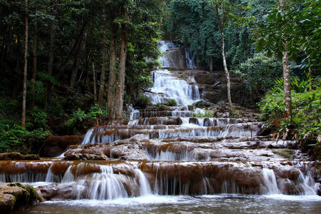 泰国塔克省瀑布。