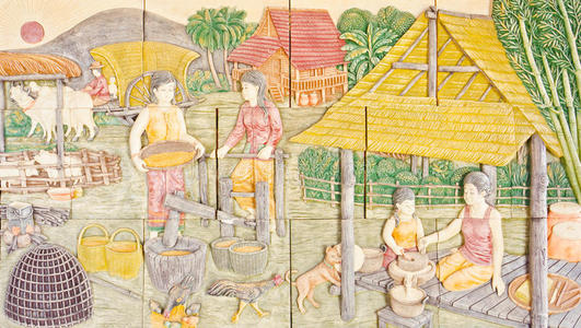 泰国古老生活中的艺术