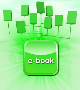 带图标的绿色一体化电子图书方案