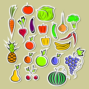 蔬菜水果贴纸