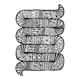 抽象图案的蛇