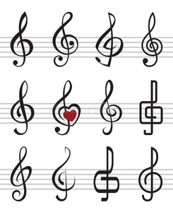 高音谱号图片-高音谱号素材-高音谱号插画-摄图新视界