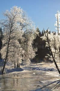 冬天的河流图片
