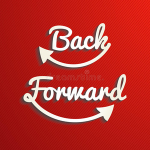 手绘前进导航图标-后退和前进照片