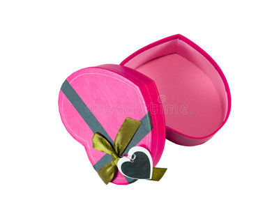 粉红心形盒