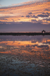 缅甸，因乐湖，日出