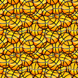 无缝篮球亮橙色球贴纸纹理