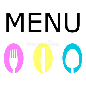 餐厅菜单的标志