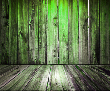绿色木地板背景
