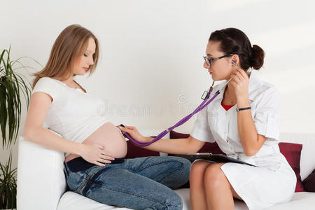 孕妇和医生。