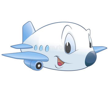 民航飞机漫画图片