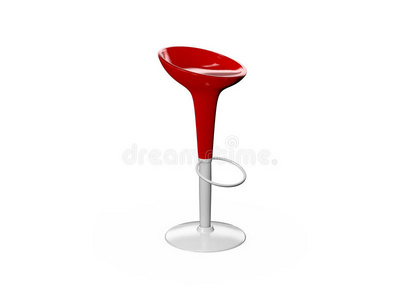 现代红色酒吧椅