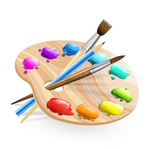 画板画板配画笔照片