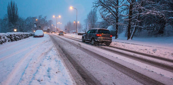 清晨雪四