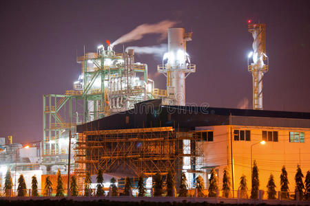 炼油厂工业锅炉夜间