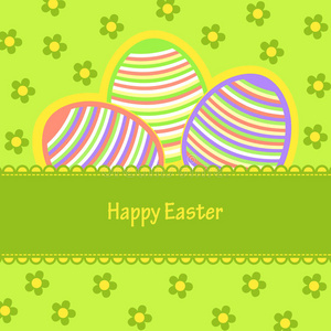 彩绘复活节彩蛋的明信片