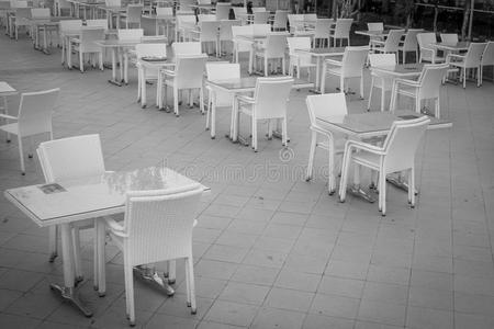 保留 公园 酒吧 食堂 客人 服务 椅子 被遗弃的 餐厅