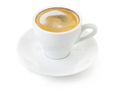 白底咖啡杯照片