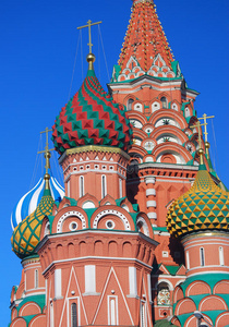 俄罗斯莫斯科红场圣巴西尔大教堂。