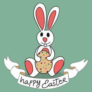 复活节兔子快乐
