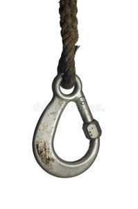 旧拖绳和金属钩