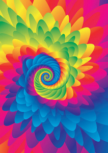 扎染彩色扎染背景矢量照片