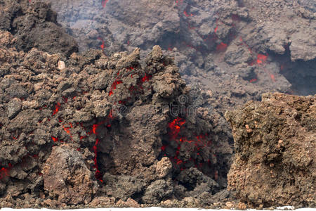 埃特纳火山爆发图片